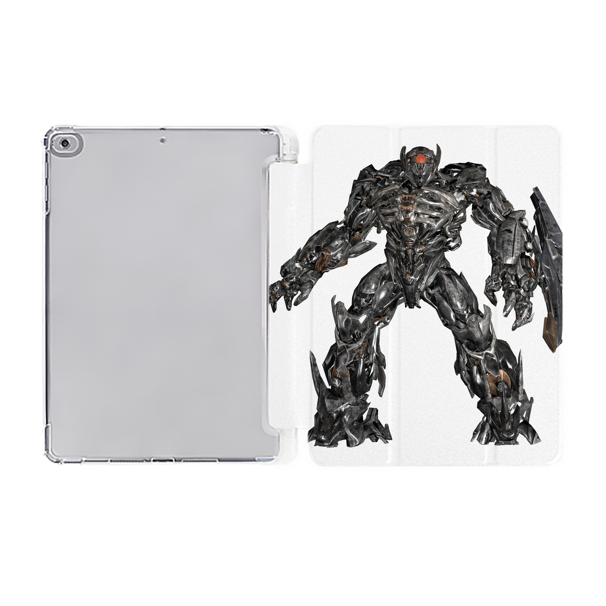 （画像用） Transformers トランスフォーマー IPad ケース ペン収納付き 三つ折りスタンド PUレザー×シリコン 対応機種9.5/10.5/10.9インチ